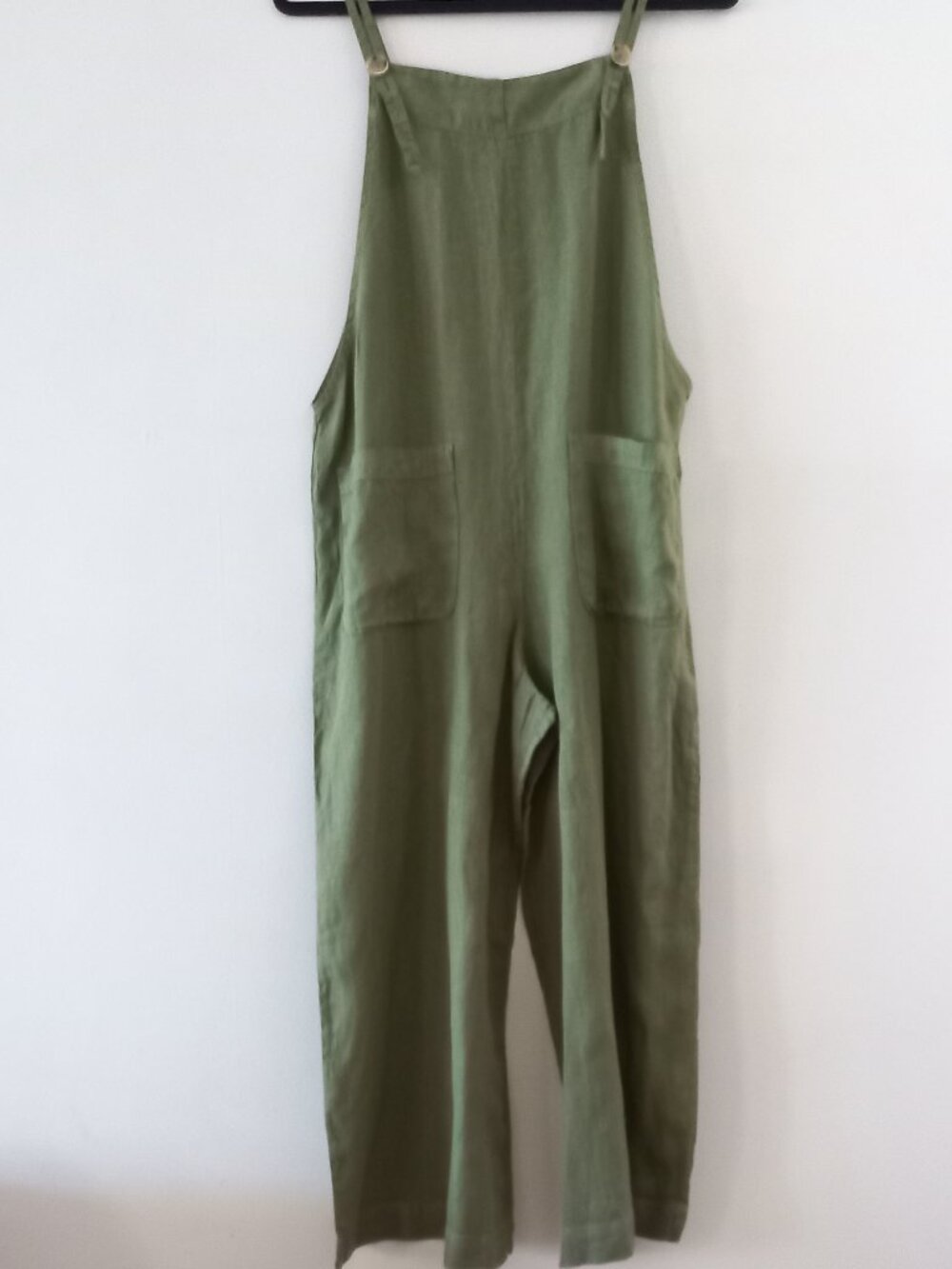 VELVET BY GRAHAM AND SPENCER wide leg linen overalls